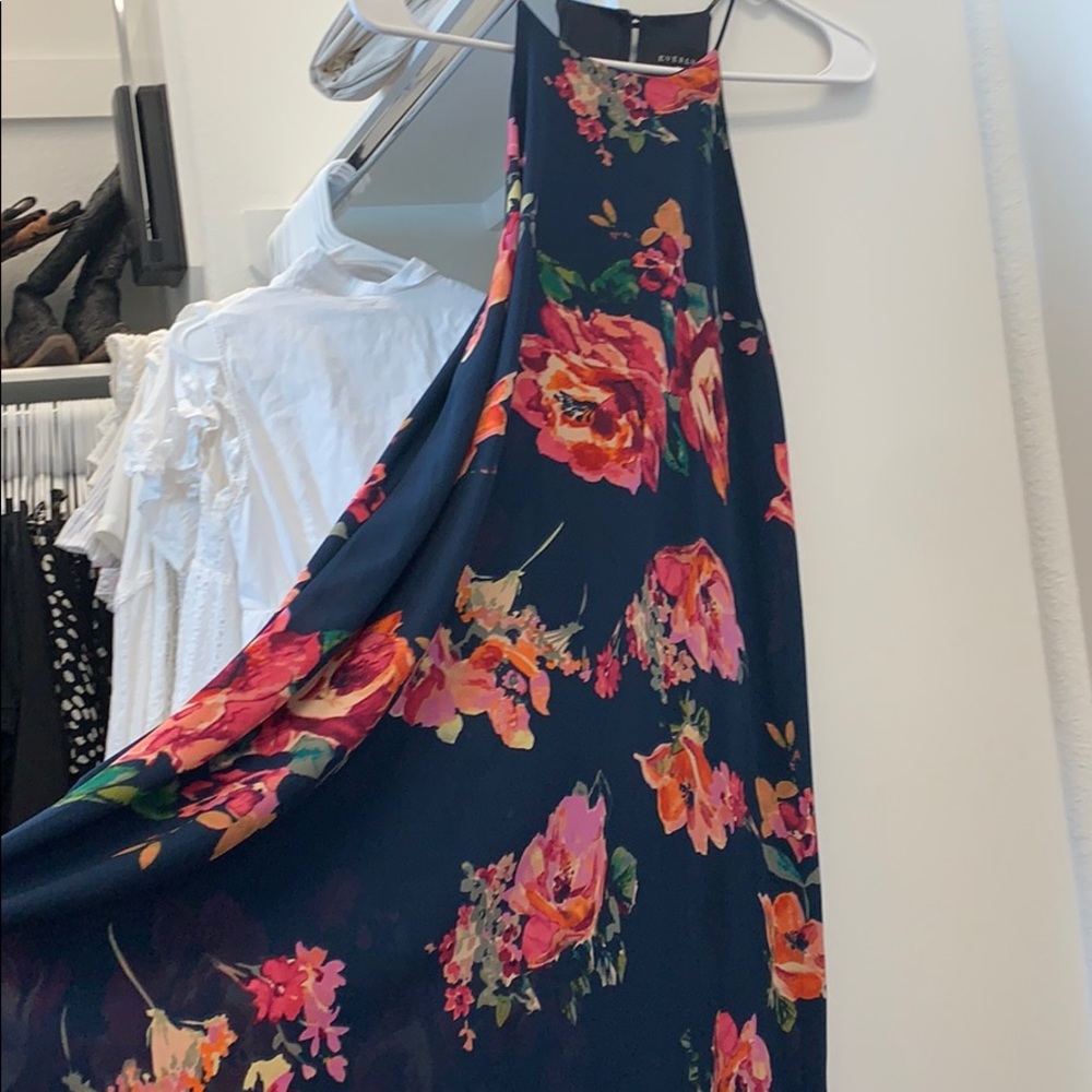 Navy Floral Dress